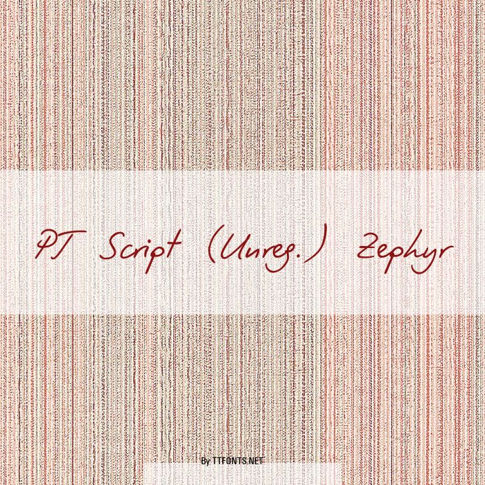 PT Script (Unreg.) Zephyr example